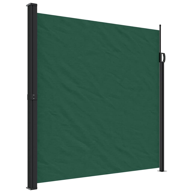 vidaXL Retractable Side Awning in Dark Green