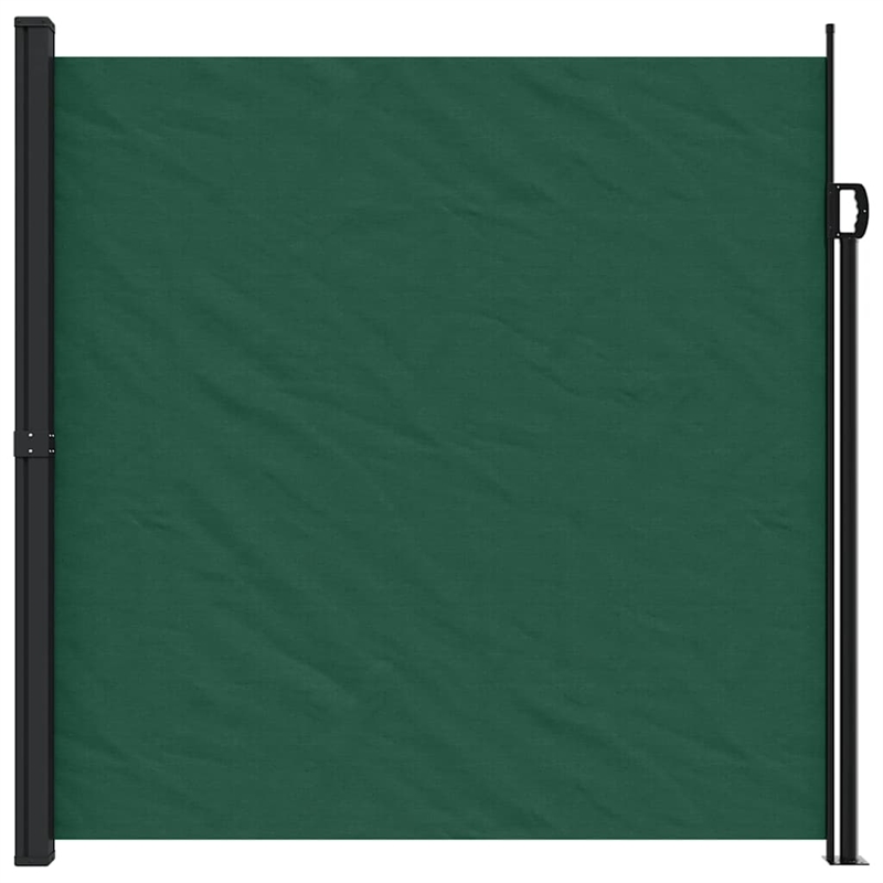 vidaXL Retractable Side Awning in Dark Green