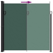 vidaXL Retractable Side Awning in Dark Green