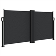 vidaXL Retractable Side Awning with PU Coating in Black