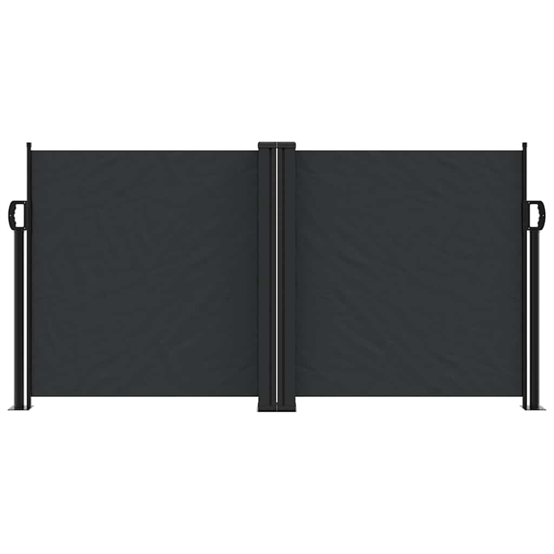 vidaXL Retractable Side Awning with PU Coating in Black