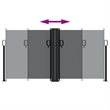 vidaXL Retractable Side Awning with PU Coating in Black