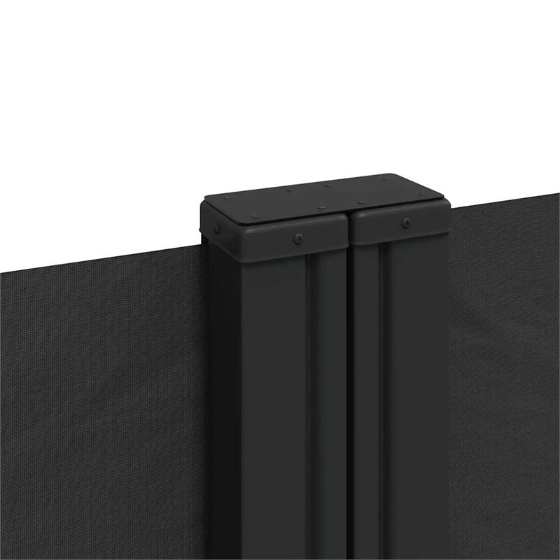 vidaXL Retractable Side Awning with PU Coating in Black