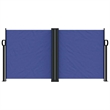 vidaXL Large Retractable Side Awning with PU Coating in Blue