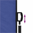 vidaXL Large Retractable Side Awning with PU Coating in Blue