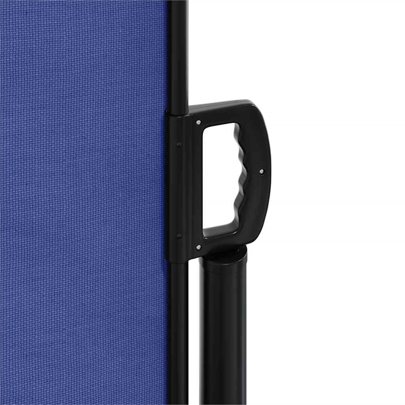 vidaXL Large Retractable Side Awning with PU Coating in Blue