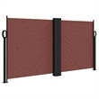 vidaXL Retractable Side Awning with PU Coating in Brown