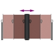 vidaXL Retractable Side Awning with PU Coating in Brown