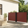 vidaXL Retractable Side Awning with PU Coating in Brown