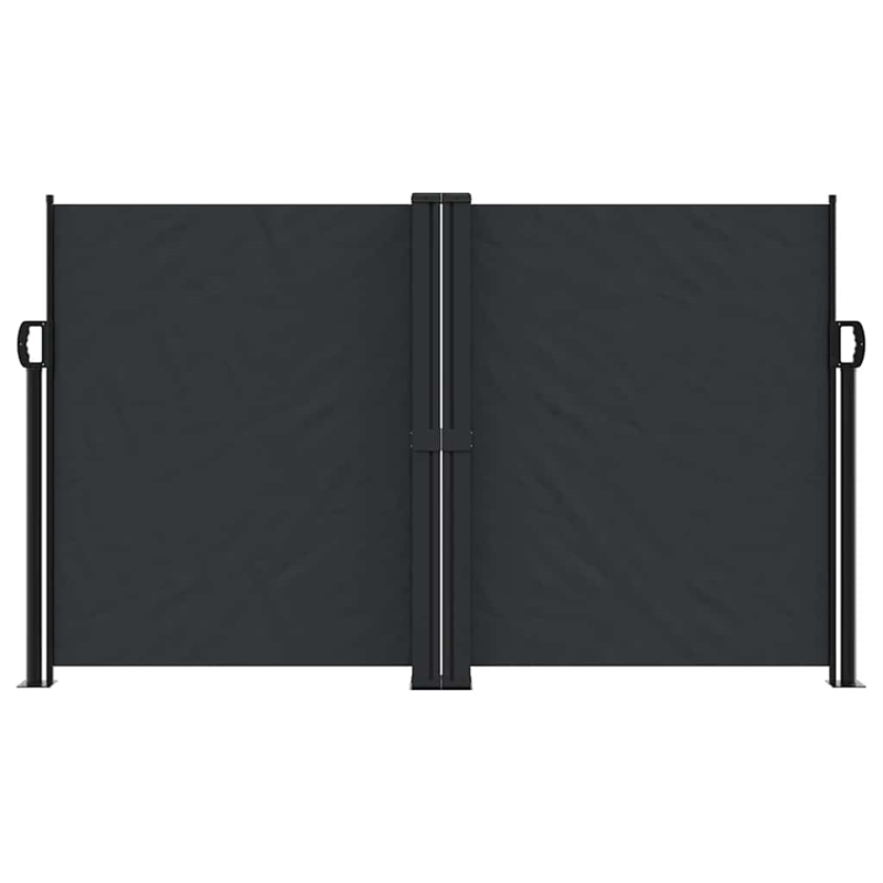 vidaXL Retractable Side Awning with PU Coating in Black