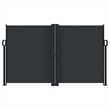 vidaXL Retractable Side Awning with PU Coating in Black