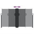vidaXL Retractable Side Awning with PU Coating in Black