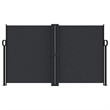 vidaXL Retractable Side Awning with PU Coating in Black
