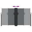 vidaXL Retractable Side Awning with PU Coating in Black