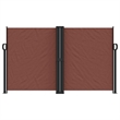 vidaXL Retractable Side Awning with PU Coating in Brown