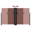 vidaXL Retractable Side Awning with PU Coating in Brown