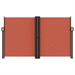 vidaXL Large Retractable Side Awning in Terracotta