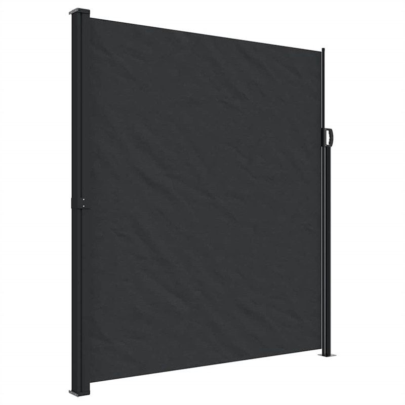 vidaXL Retractable Side Awning in Black