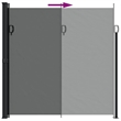 vidaXL Retractable Side Awning in Black