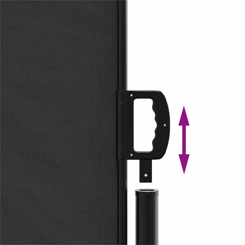 vidaXL Retractable Side Awning in Black