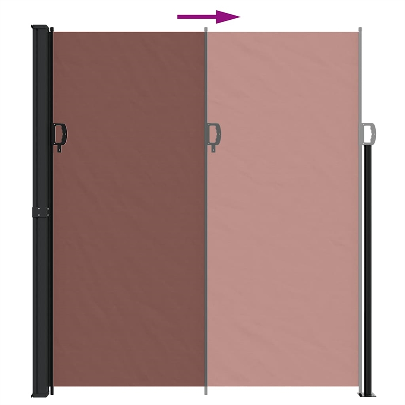 vidaXL Retractable Side Awning in Brown