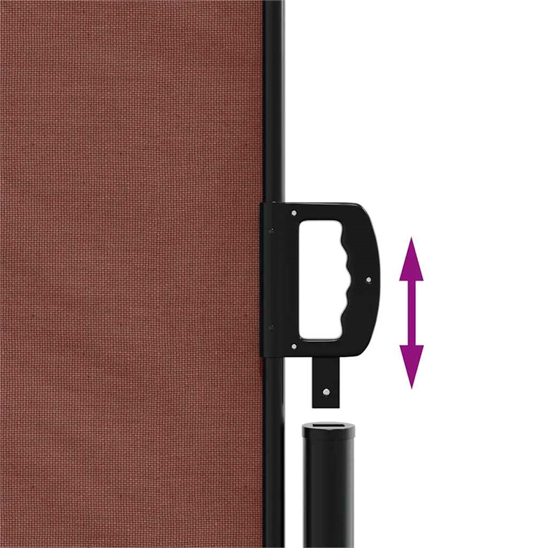 vidaXL Retractable Side Awning in Brown