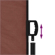 vidaXL Retractable Side Awning in Brown
