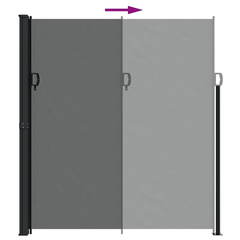 vidaXL Retractable Side Awning in Anthracite