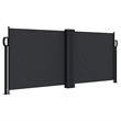 vidaXL Retractable Side Awning with PU Coating in Black