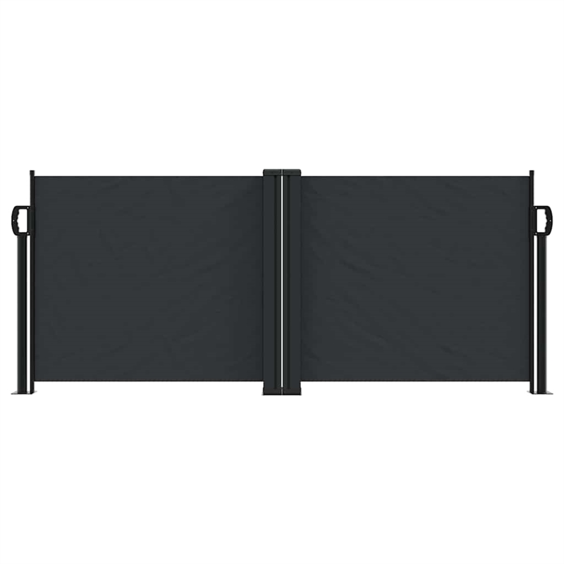 vidaXL Retractable Side Awning with PU Coating in Black