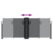 vidaXL Retractable Side Awning with PU Coating in Black