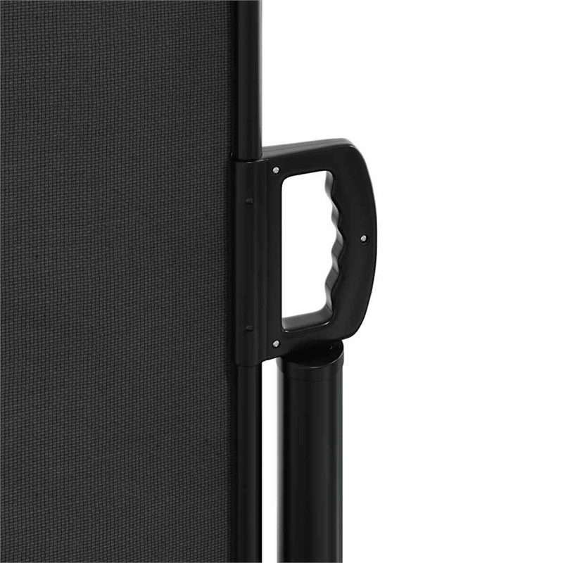 vidaXL Retractable Side Awning with PU Coating in Black