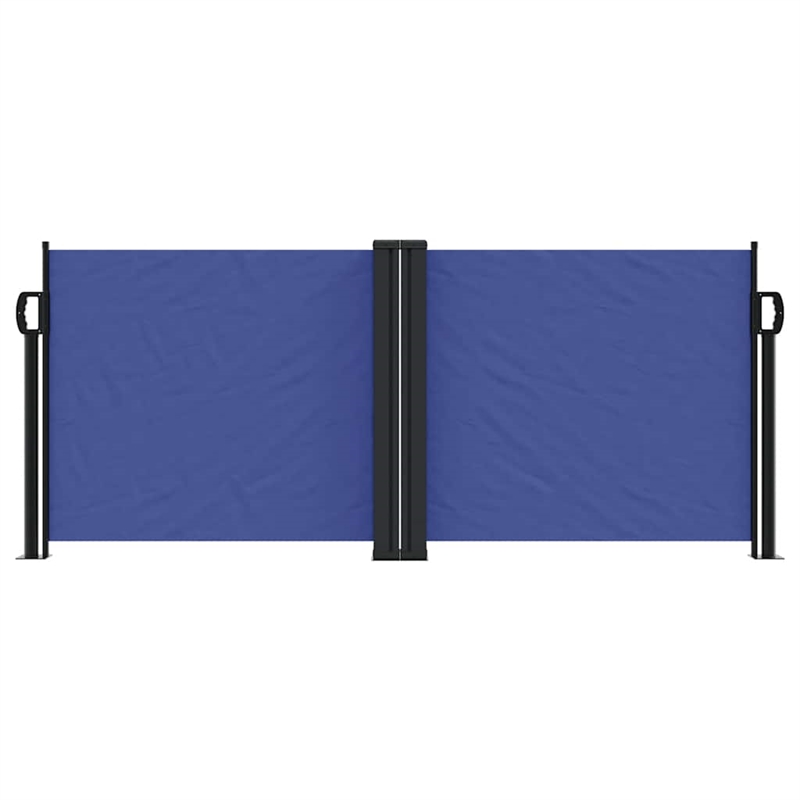 vidaXL Retractable Side Awning with PU Coating in Blue
