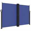 vidaXL Retractable Side Awning with PU Coating in Blue