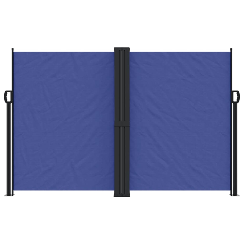 vidaXL Retractable Side Awning with PU Coating in Blue