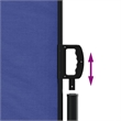 vidaXL Retractable Side Awning with PU Coating in Blue