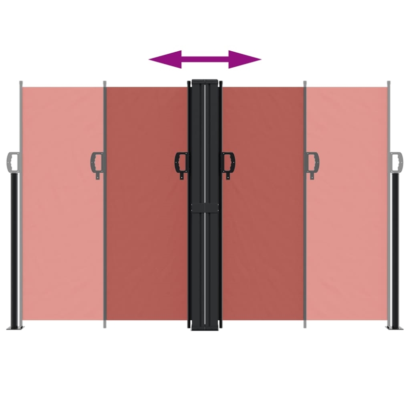 vidaXL Retractable Side Awning in Terracotta