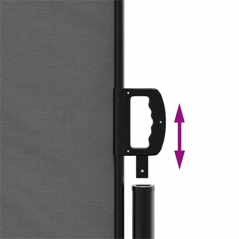 vidaXL Retractable Side Awning with PU Coating in Anthracite