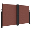 vidaXL Retractable Side Awning with PU Coating in Brown