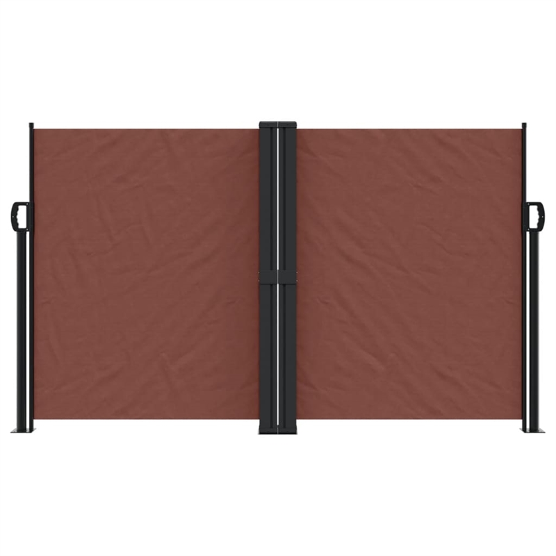 vidaXL Retractable Side Awning with PU Coating in Brown