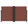 vidaXL Retractable Side Awning with PU Coating in Brown