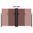 vidaXL Retractable Side Awning with PU Coating in Brown