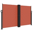 vidaXL Large Retractable Side Awning with PU Coating in Terracotta