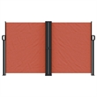 vidaXL Large Retractable Side Awning with PU Coating in Terracotta