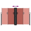 vidaXL Large Retractable Side Awning with PU Coating in Terracotta