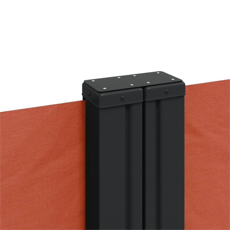 vidaXL Large Retractable Side Awning with PU Coating in Terracotta