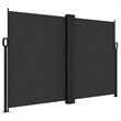 vidaXL Retractable Side Awning with PU Coating in Black