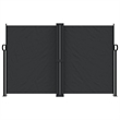 vidaXL Retractable Side Awning with PU Coating in Black