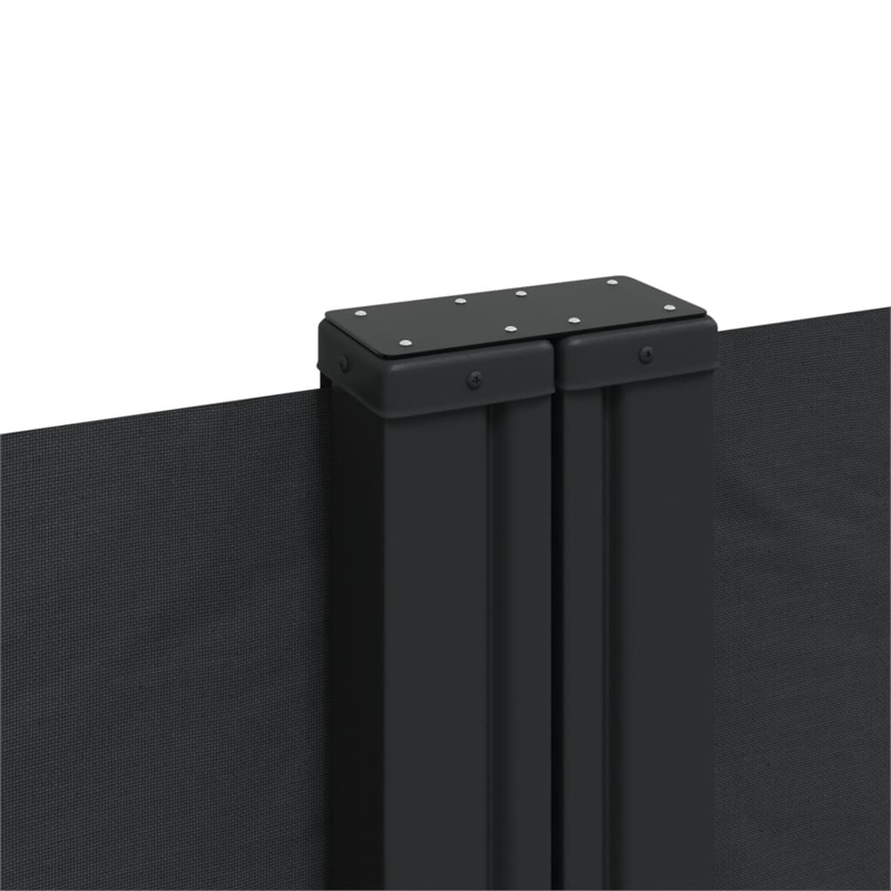 vidaXL Retractable Side Awning with PU Coating in Black