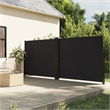 vidaXL Retractable Side Awning with PU Coating in Black